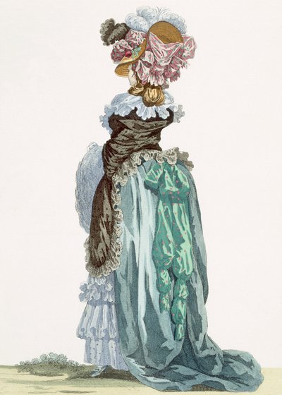 Back view of a promenade gown, engraved by Dupin, plate no.224 from 